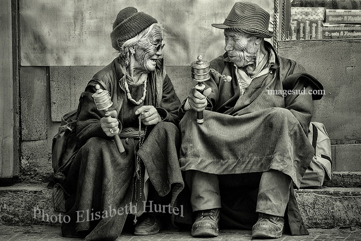Conversation entre amis, Ladakh, Himalaya