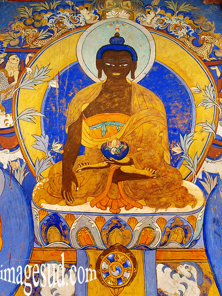 Art bouddhiste, gompa Thiksey, Ladakh