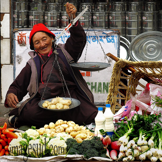 Au marché de Leh, Ladakh