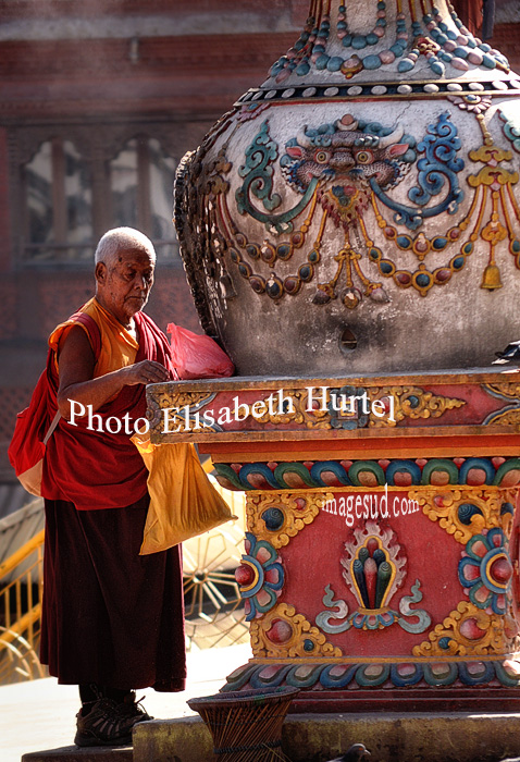 Nepal : Bodhnath stupa, Katmandou, Kathmandu