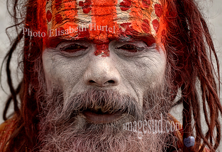 Nepal: prêtre de Vishnu. Nepal : Vishnu priest. Portrait.