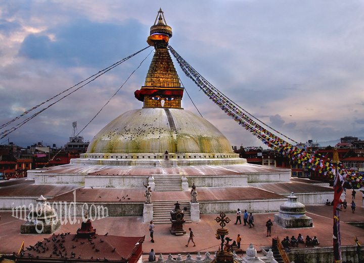 Nepal : Bodhnath stupa, Katmandou, Kathmandu