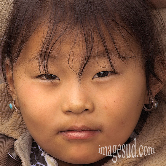 Petite fille du Tibet, portrait